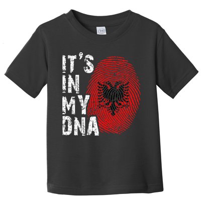 It is in my DNA fingerprint genes Albania flag country Gift Toddler T-Shirt