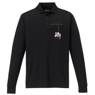 It Is I Your Fairy Godpossum Performance Long Sleeve Polo