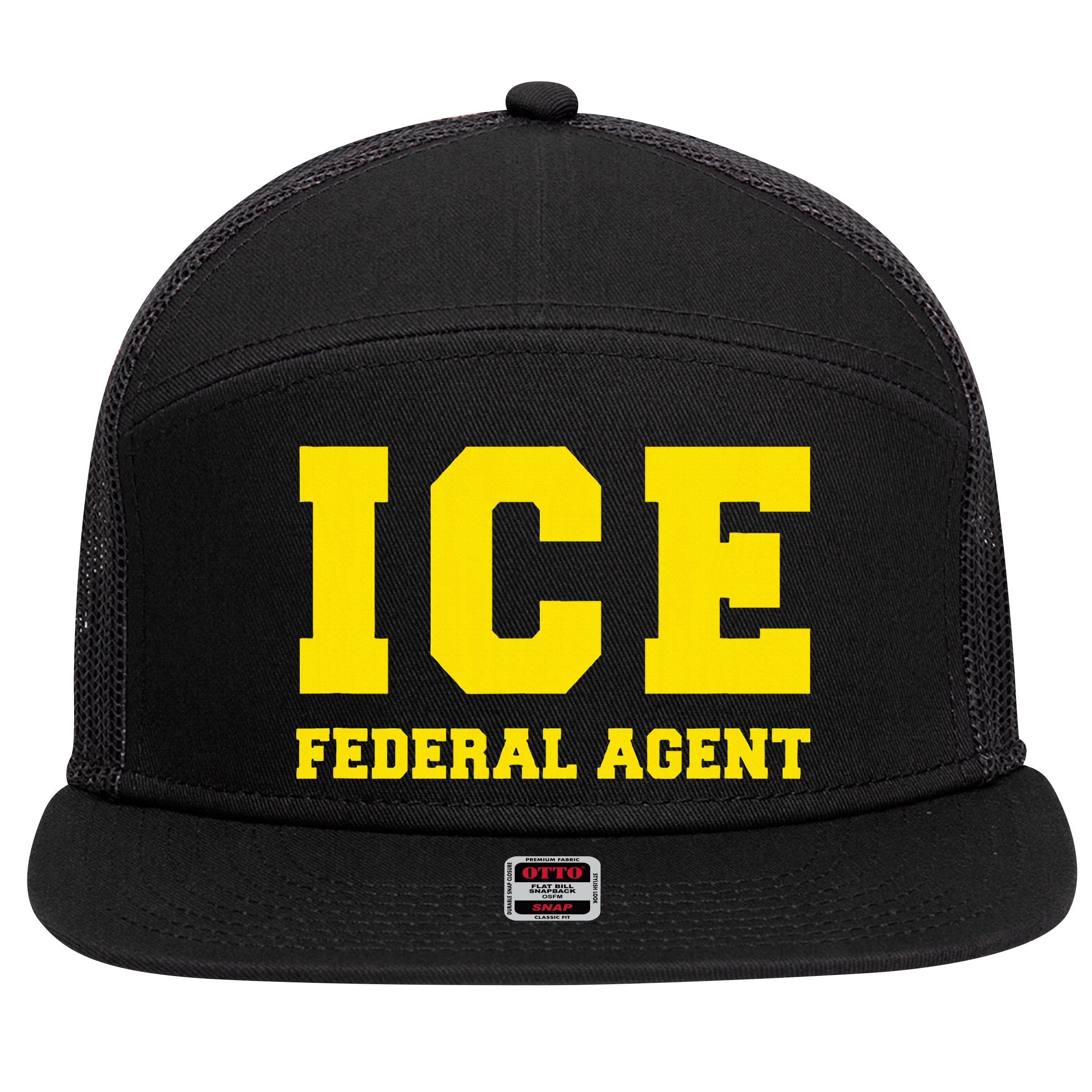 Ice Immigration 7 Panel Mesh Trucker Snapback Hat