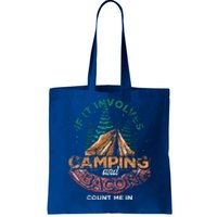 If It Involves Camping And Bacon Count Me In Funny Camping Tote Bag