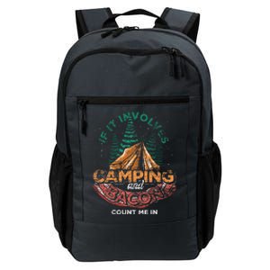 If It Involves Camping And Bacon Count Me In Funny Camping Daily Commute Backpack