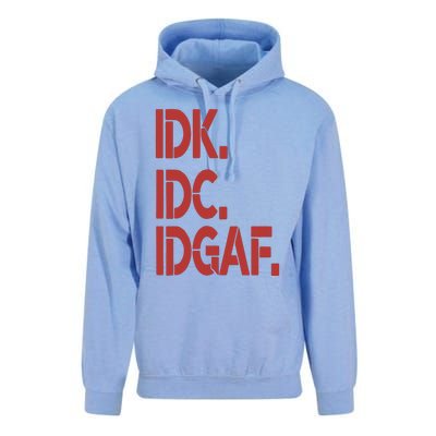 Idk Idc Idgaf Unisex Surf Hoodie