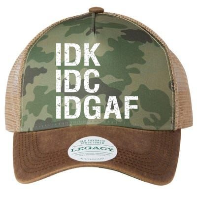 Idk Idc Idgaf Legacy Tie Dye Trucker Hat