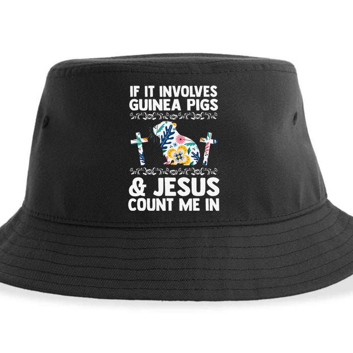 If It Involves Guinea Pigs & Jesus Count Guinea Pig Sustainable Bucket Hat