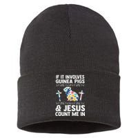 If It Involves Guinea Pigs & Jesus Count Guinea Pig Sustainable Knit Beanie