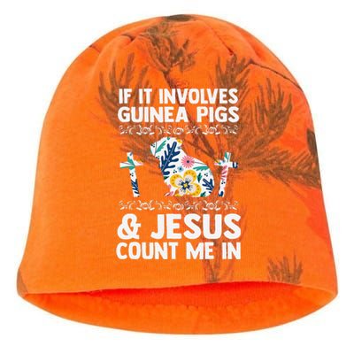 If It Involves Guinea Pigs & Jesus Count Guinea Pig Kati - Camo Knit Beanie