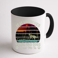 If It Involves Hiking And Dogs Count Me In Mountains Adventure Retro Vintage Mug