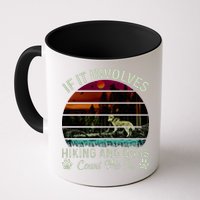 If It Involves Hiking And Dogs Count Me In Mountains Adventure Retro Vintage Mug
