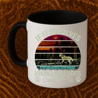 If It Involves Hiking And Dogs Count Me In Mountains Adventure Retro Vintage Mug