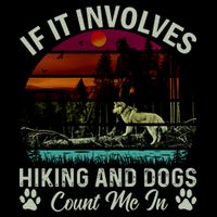 If It Involves Hiking And Dogs Count Me In Mountains Adventure Retro Vintage Wool Snapback Cap