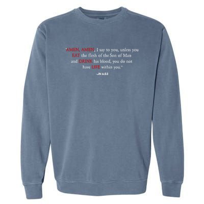 If It Is Just A Symbol To Hell With F.OConnor Amen Amen I Say To You Garment-Dyed Sweatshirt