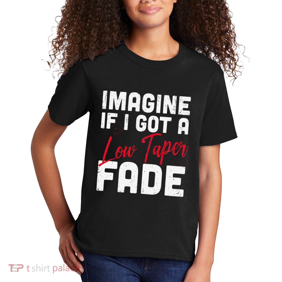Imagine If I Got A Low Taper Fade Funny Hairstyle Meme Kids T-Shirt