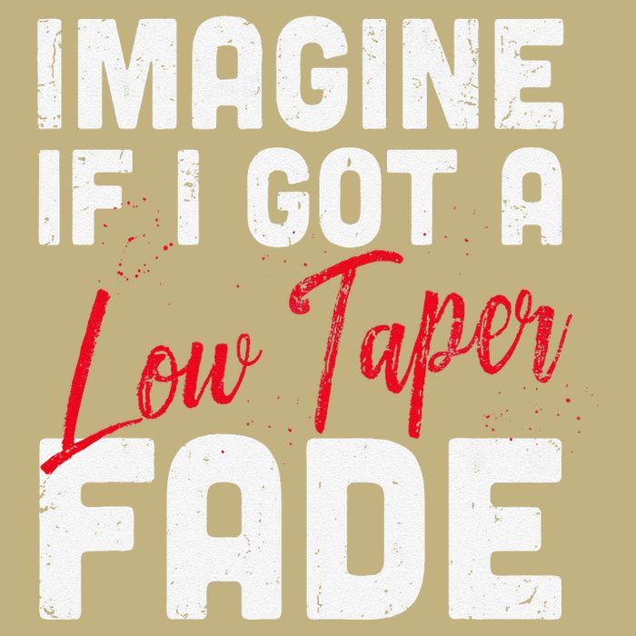Imagine If I Got A Low Taper Fade Funny Hairstyle Meme T-Shirt