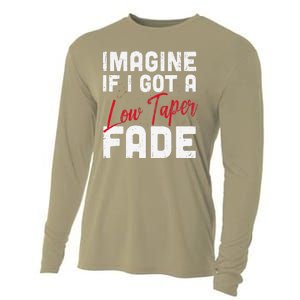 Imagine If I Got A Low Taper Fade Funny Hairstyle Meme Cooling Performance Long Sleeve Crew