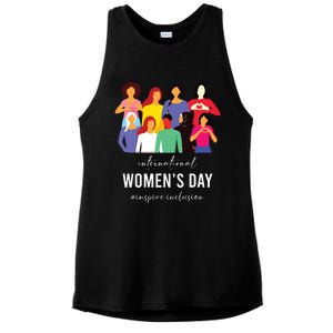 Inspire Inclusion International Women Day 2024 For Women Ladies PosiCharge Tri-Blend Wicking Tank