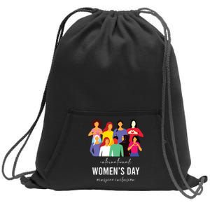 Inspire Inclusion International Women Day 2024 For Women Sweatshirt Cinch Pack Bag