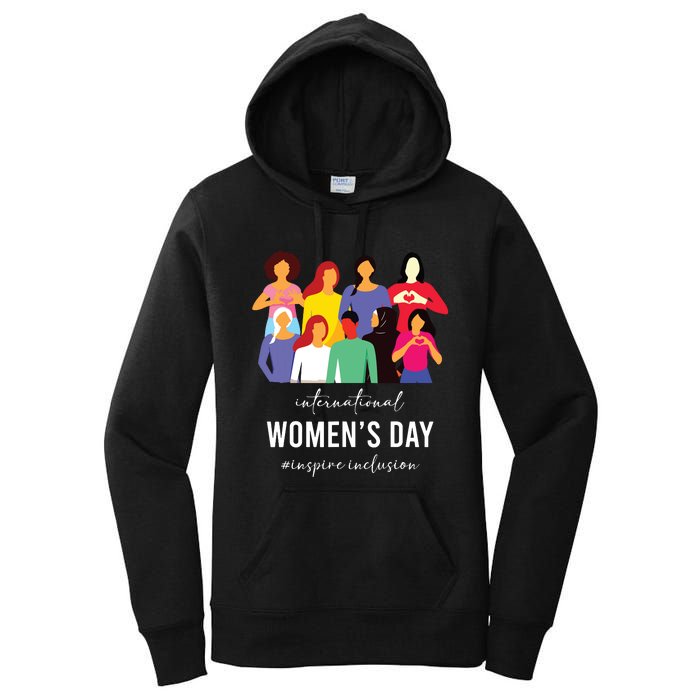 Inspire Inclusion International Women Day 2024 For Women Women's Pullover Hoodie