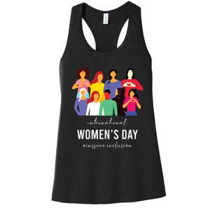 Inspire Inclusion International Women Day 2024 For Women Women's Racerback Tank