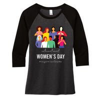 Inspire Inclusion International Women Day 2024 For Women Women's Tri-Blend 3/4-Sleeve Raglan Shirt