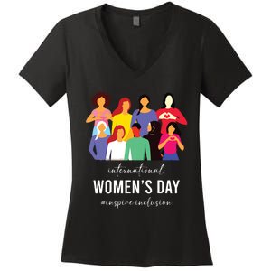 Inspire Inclusion International Women Day 2024 For Women Women's V-Neck T-Shirt