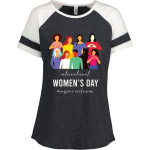 Inspire Inclusion International Women Day 2024 For Women Enza Ladies Jersey Colorblock Tee