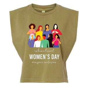 Inspire Inclusion International Women Day 2024 For Women Garment-Dyed Women's Muscle Tee