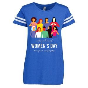 Inspire Inclusion International Women Day 2024 For Women Enza Ladies Jersey Football T-Shirt