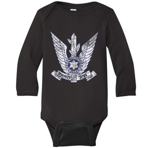 Israeli Iaf Israel Defense Badge Roundel Baby Long Sleeve Bodysuit