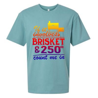 If It Involves Brisket And 250 Degrees Count Me In Meat Smoker Cute Gift Sueded Cloud Jersey T-Shirt