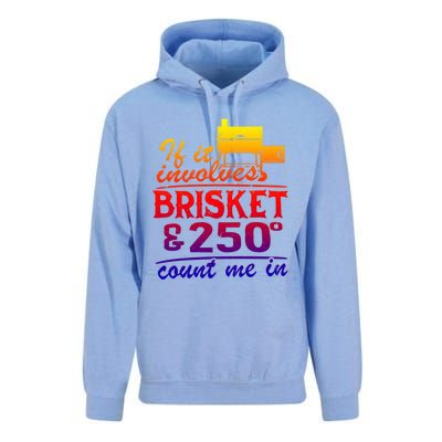 If It Involves Brisket And 250 Degrees Count Me In Meat Smoker Cute Gift Unisex Surf Hoodie