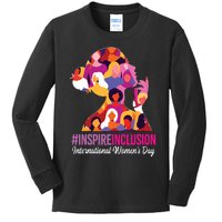 Inspire Inclusion International Women Day 2024 Kids Long Sleeve Shirt