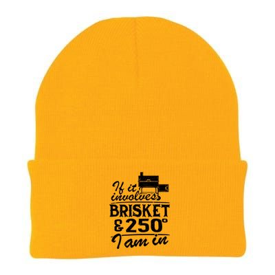 If It Involves Brisket And 250 Degrees I Am In Bbq Meat Smoker Gift Knit Cap Winter Beanie