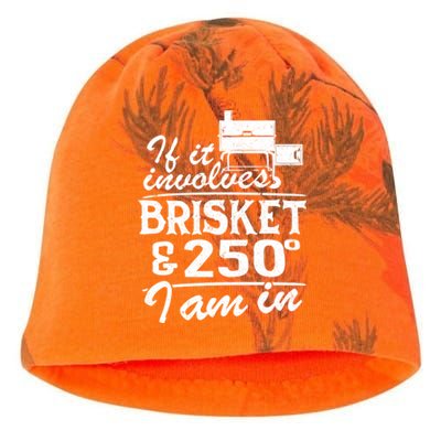 If It Involves Brisket And 250 Degrees I Am In Bbq Meat Smoker Gift Kati - Camo Knit Beanie