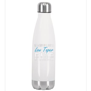 Imagine If I Got A Low Taper Fade Funny Hairstyle Meme Stainless Steel Insulated Water Bottle