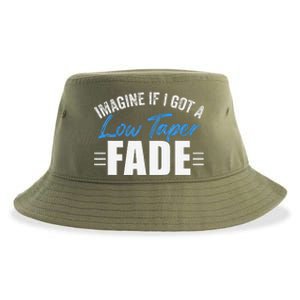 Imagine If I Got A Low Taper Fade Funny Ironic Meme Sustainable Bucket Hat