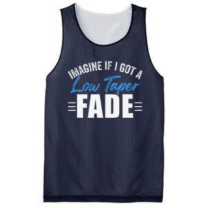 Imagine If I Got A Low Taper Fade Funny Ironic Meme Mesh Reversible Basketball Jersey Tank