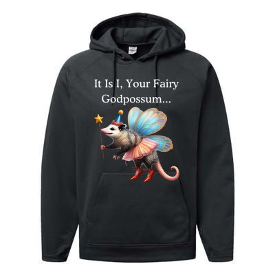 It Is I Your Fairy Godpossum Performance Fleece Hoodie