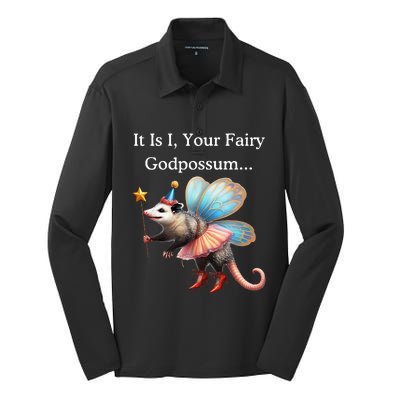 It Is I Your Fairy Godpossum Silk Touch Performance Long Sleeve Polo