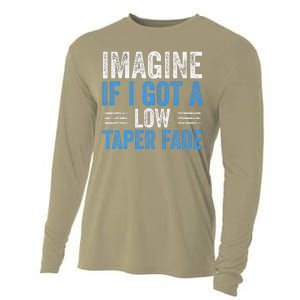 Imagine If I Got A Low Taper Fade Funny Ironic Meme Cooling Performance Long Sleeve Crew