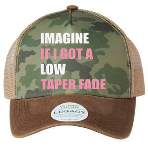 Imagine If I Got A Low Taper Fade Humor Ironic Meme Legacy Tie Dye Trucker Hat