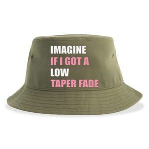 Imagine If I Got A Low Taper Fade Humor Ironic Meme Sustainable Bucket Hat