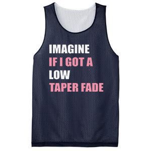 Imagine If I Got A Low Taper Fade Humor Ironic Meme Mesh Reversible Basketball Jersey Tank