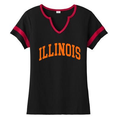 Illinois Il Ladies Halftime Notch Neck Tee