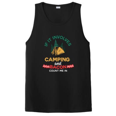 If It Involves Camping And Bacon Camping Gift Wilderness PosiCharge Competitor Tank