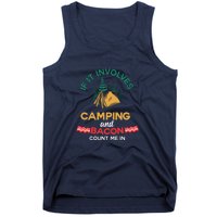 If It Involves Camping And Bacon Camping Gift Wilderness Tank Top