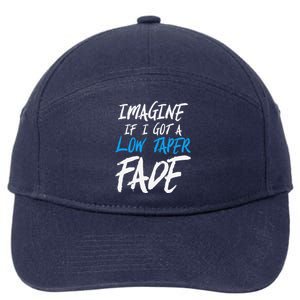 Imagine If I Got A Low Taper Fade Funny Hairstyle Meme 7-Panel Snapback Hat