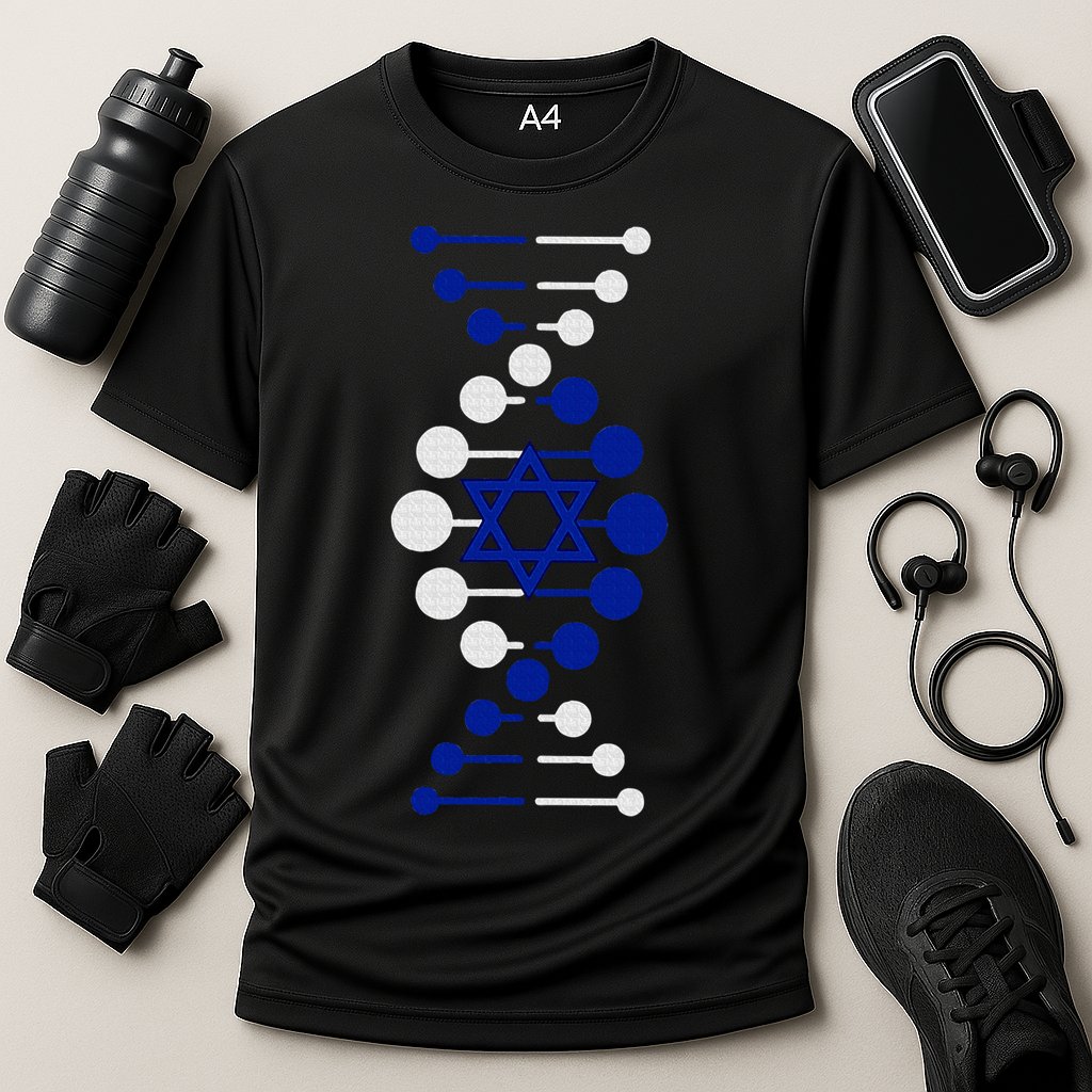 Israel, It's In My DNA Star of David Am Yisrael Chai Performance Shirt