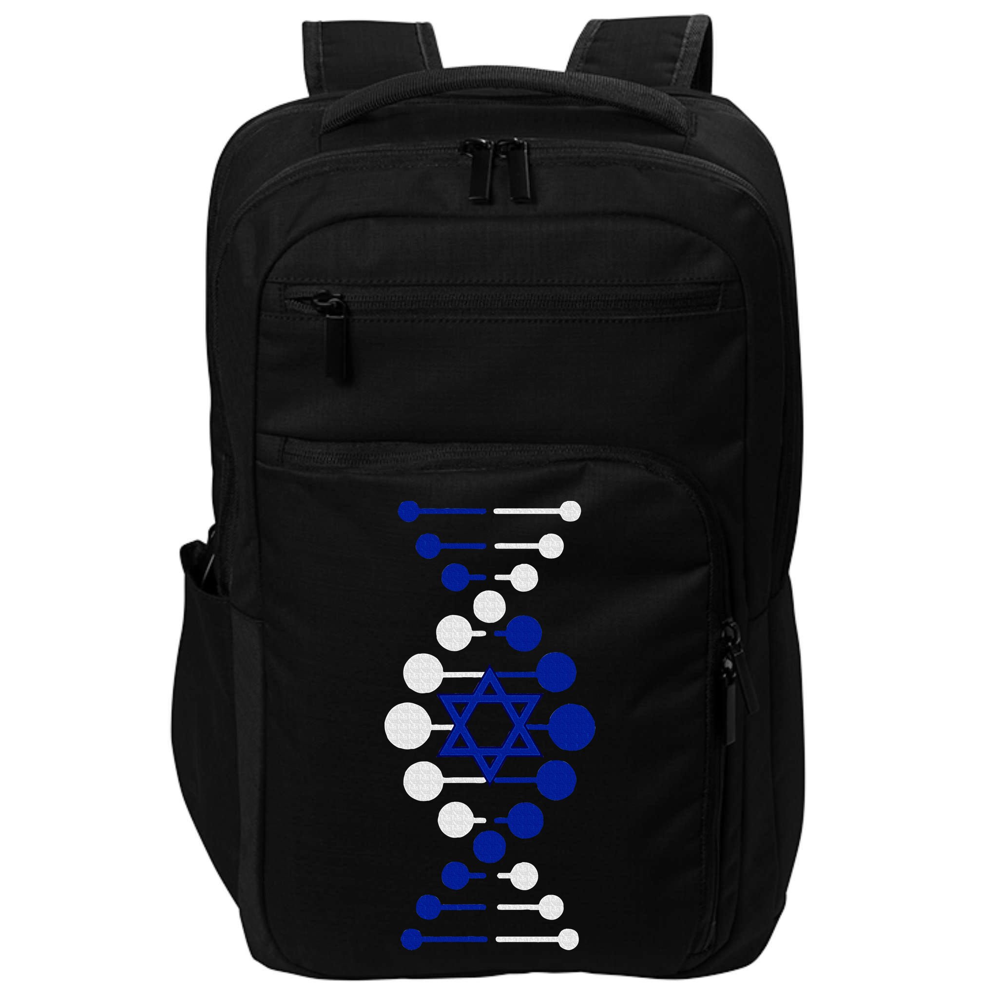 Israel, It's In My DNA Star of David Am Yisrael Chai Impact Tech Backpack