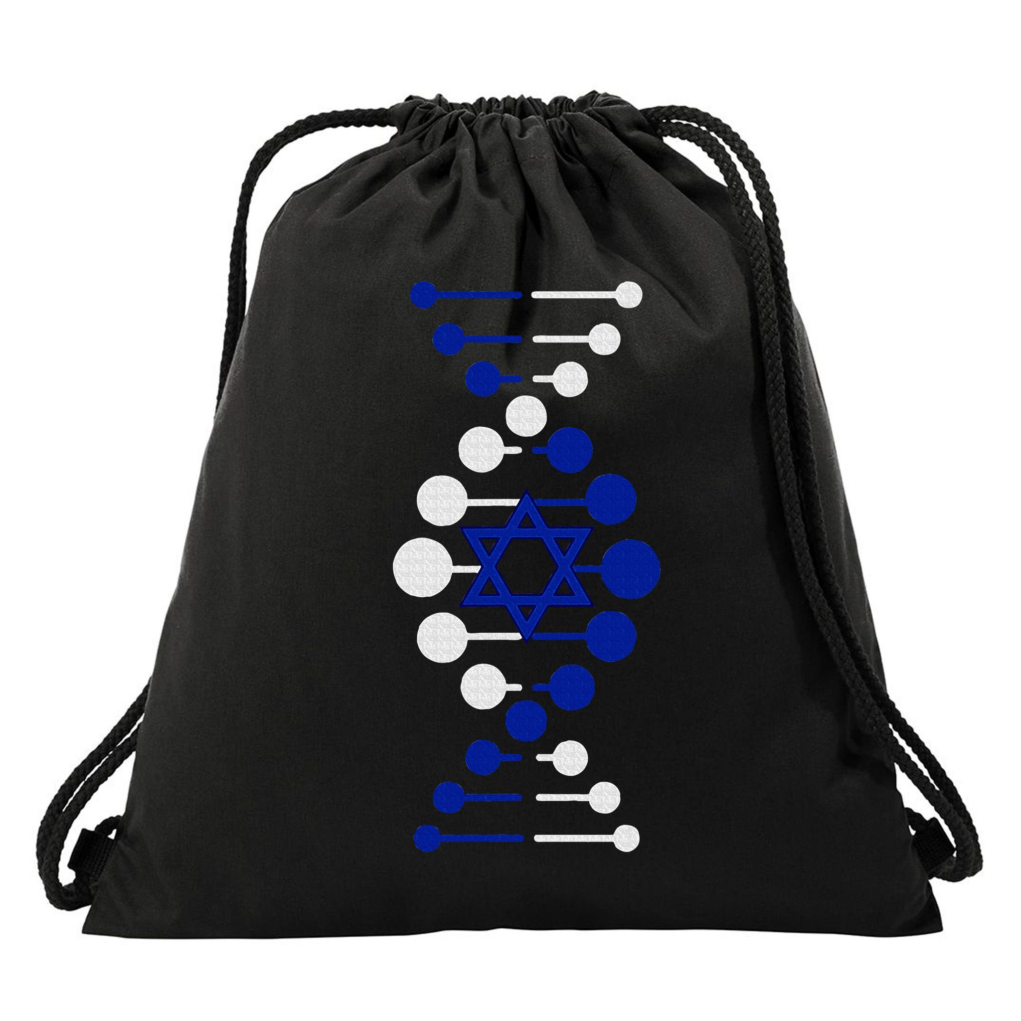 Israel, It's In My DNA Star of David Am Yisrael Chai Drawstring Bag