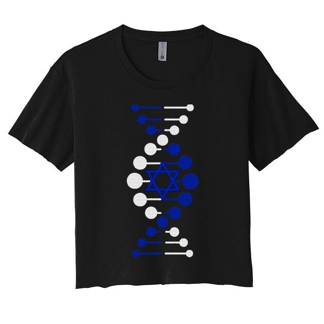 Israel, It's In My DNA Star of David Am Yisrael Chai Crop Top
